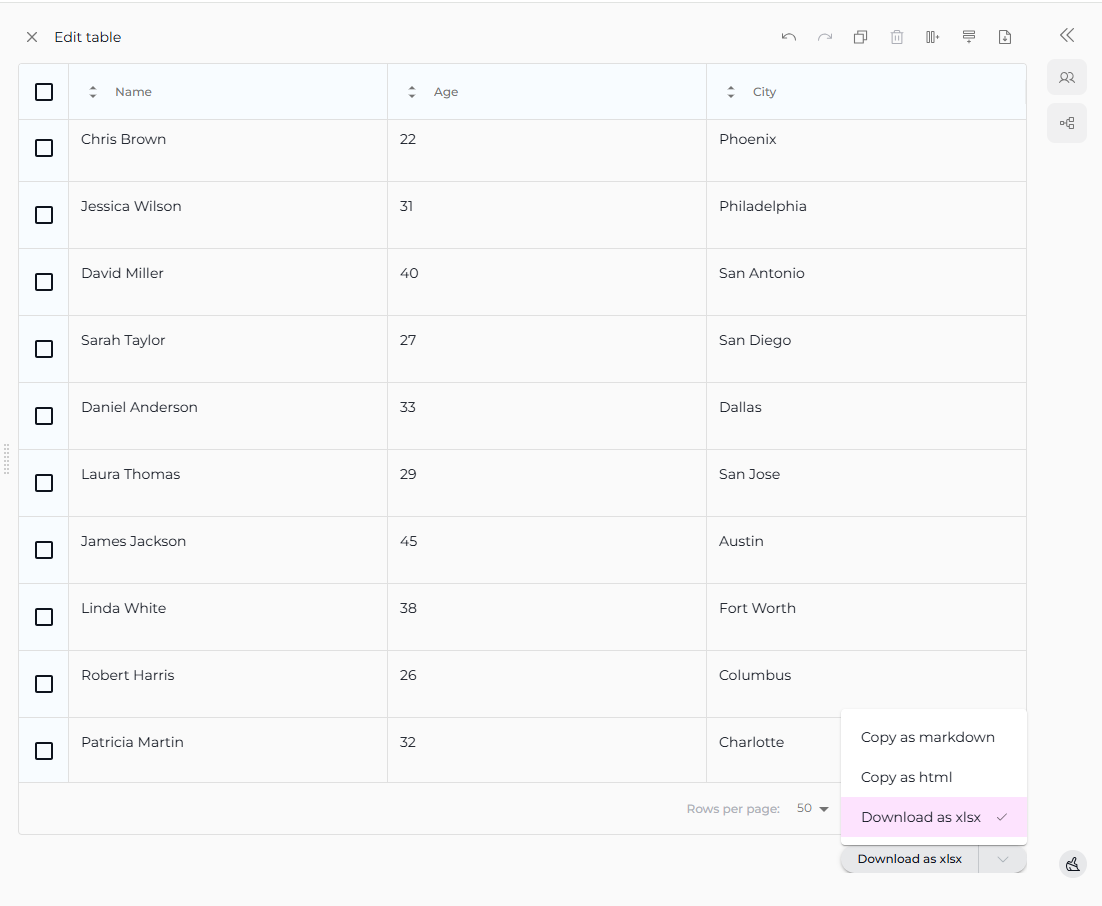 Table Editor