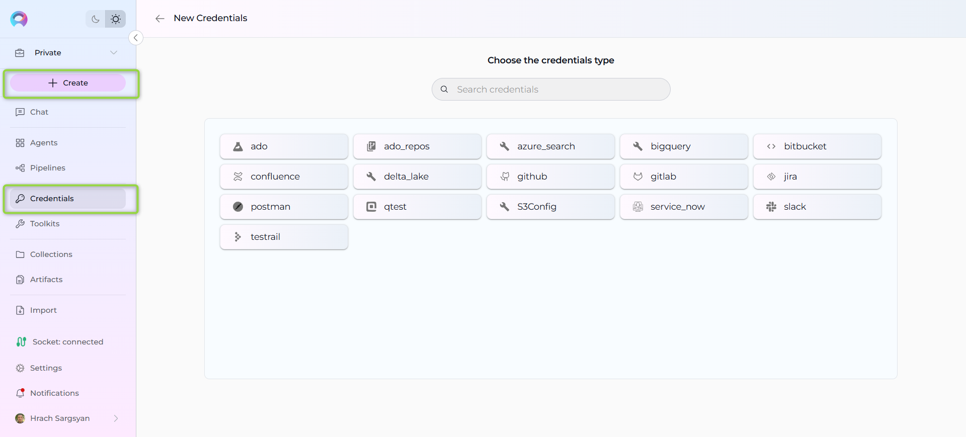 Create Credential