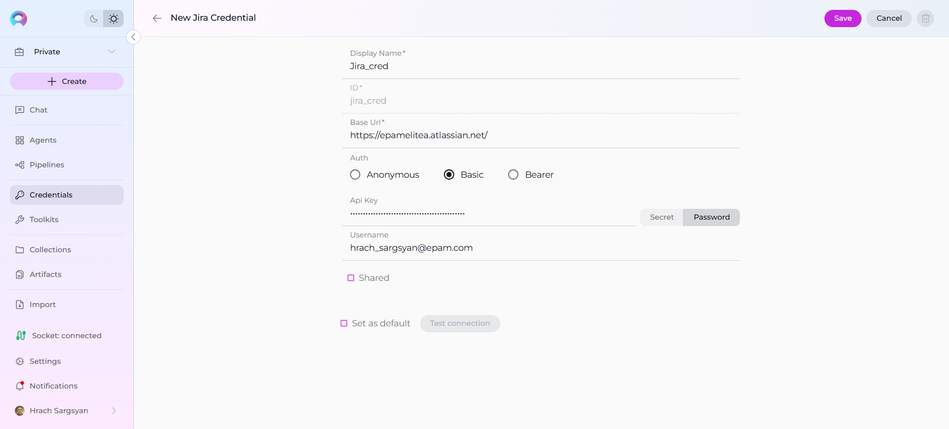 Create Credential