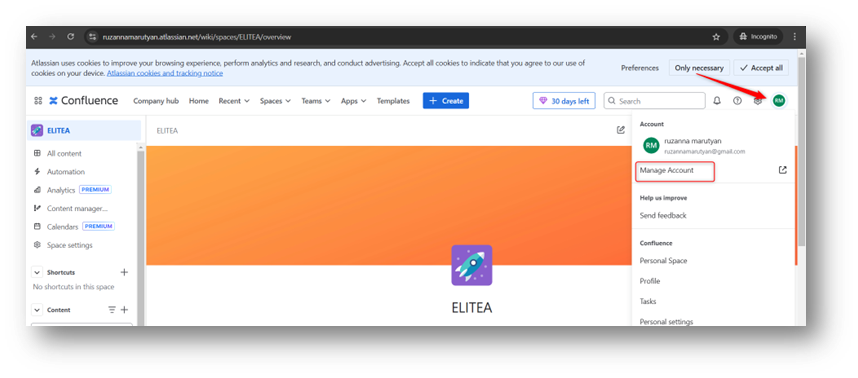 Confluence-Settings