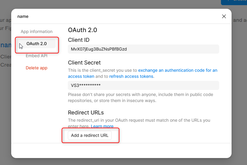 Figma-OAuthRedirectURL