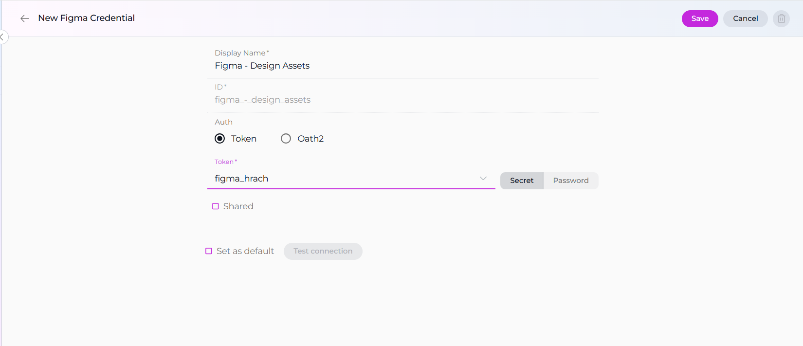 Figma Credential Setup