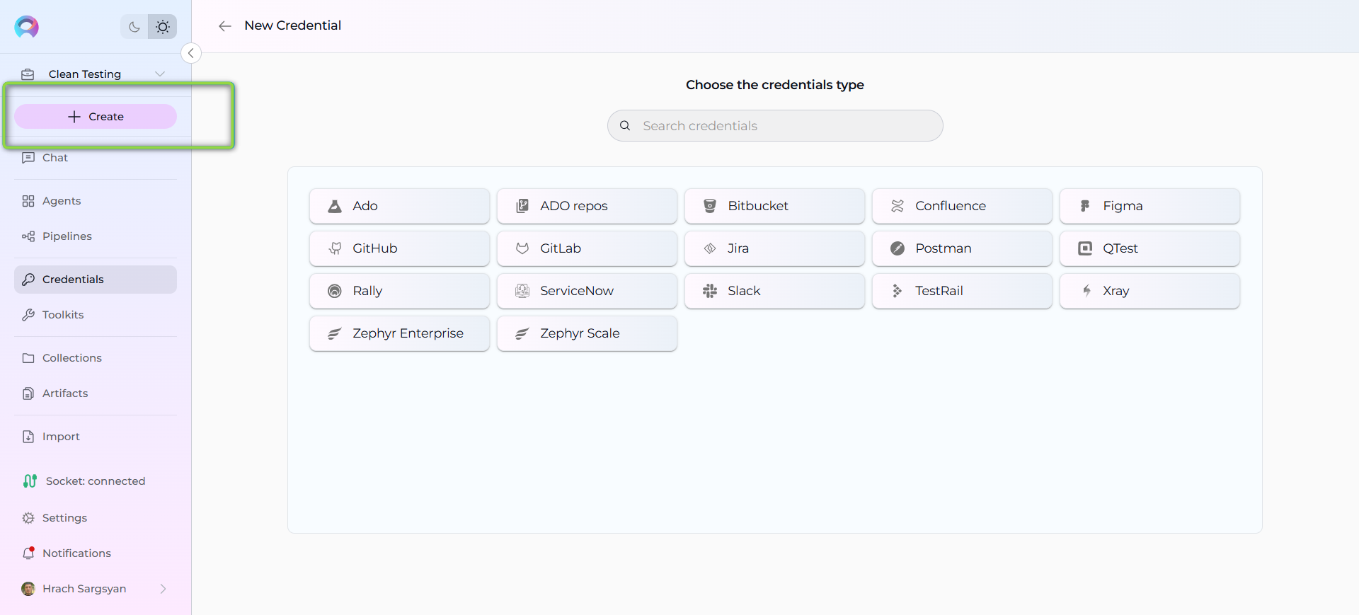 Credentials-Create