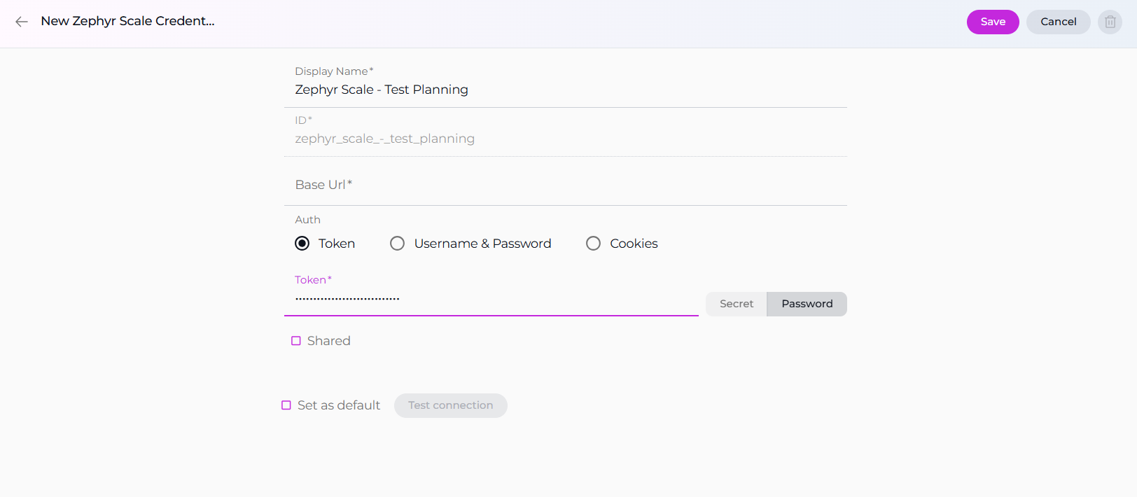 Zephyr Scale Credential Setup