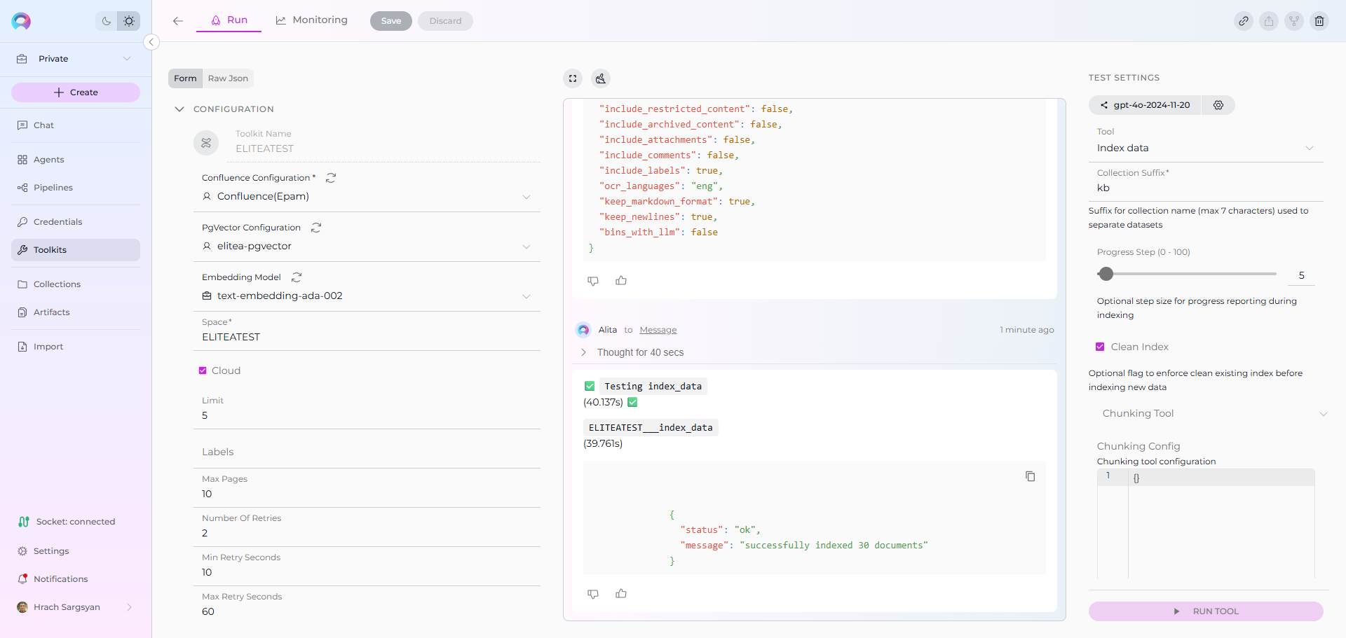 Confluence Index Configuration