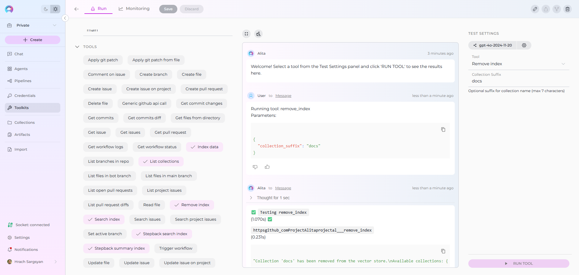 Remove Index – form