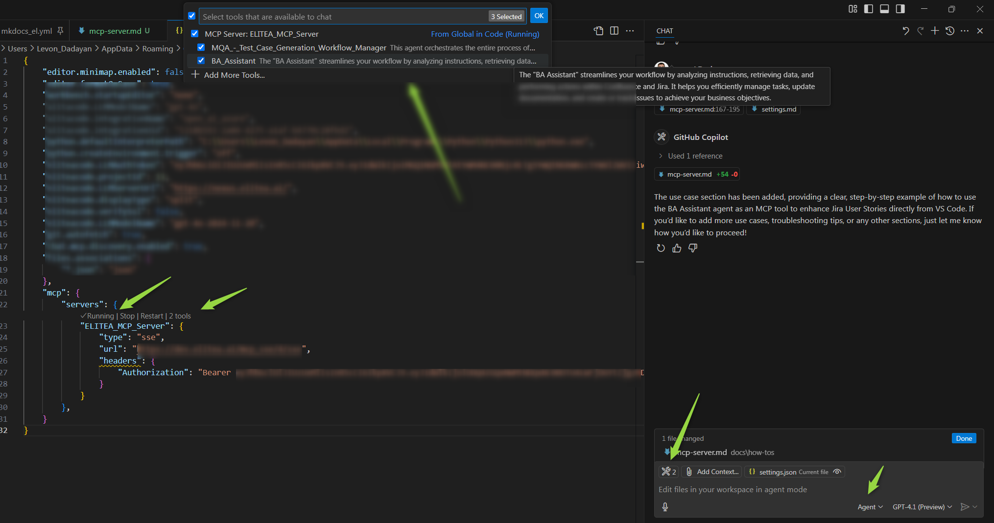 Start Server settings.json