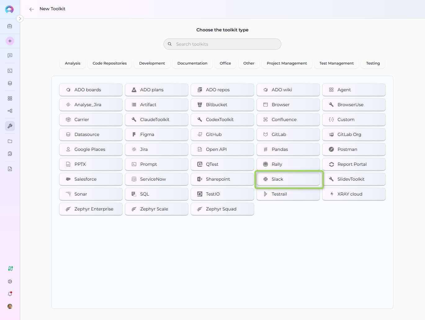 Select toolkit