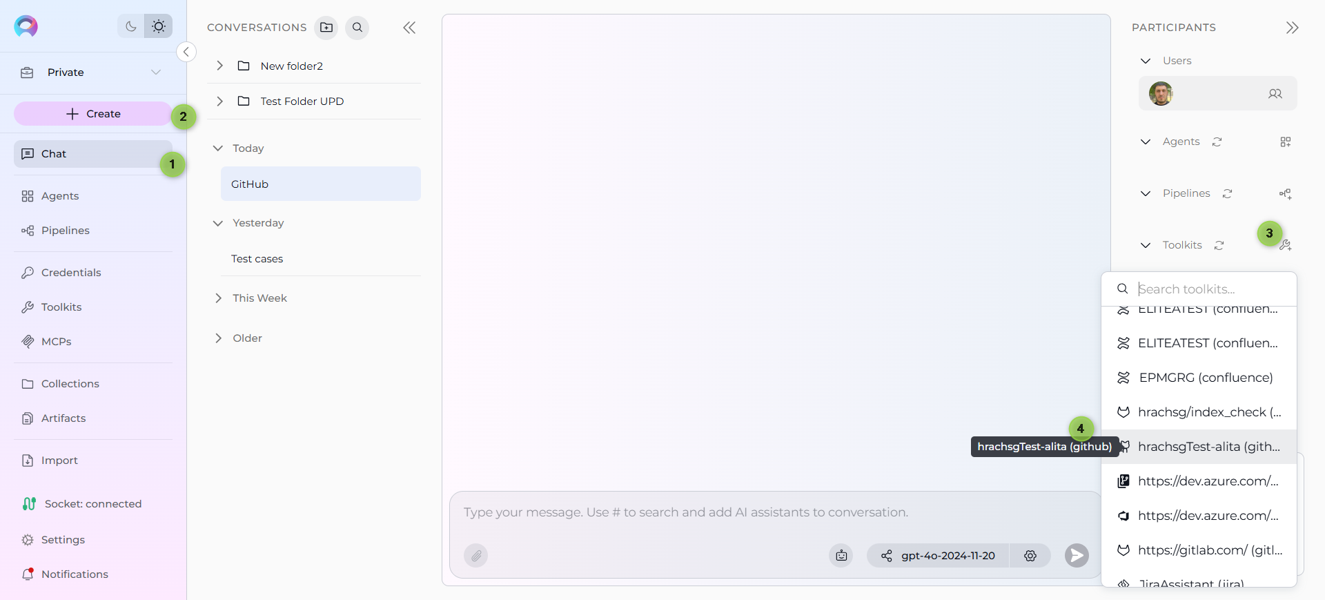 GitHub to Chat
