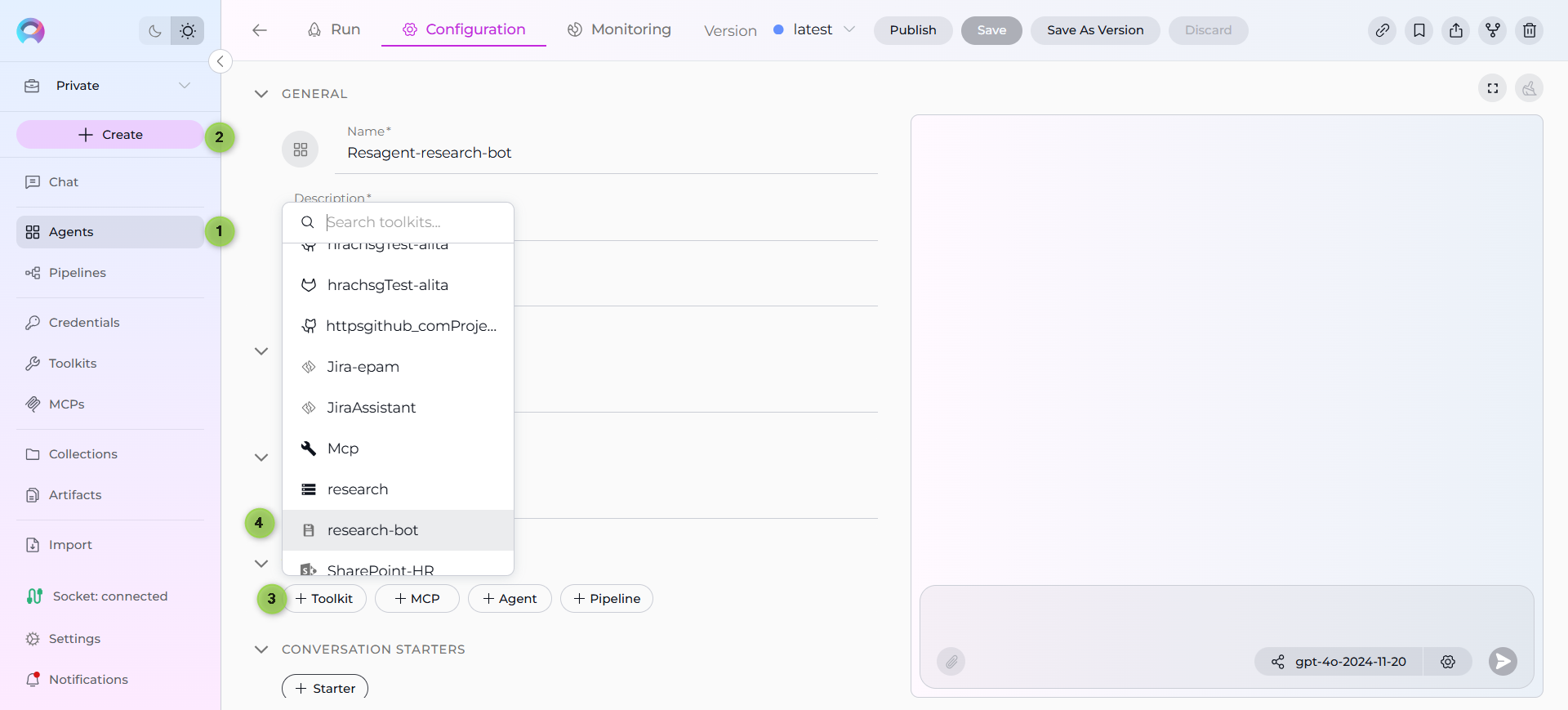 Memory Agent Configuration