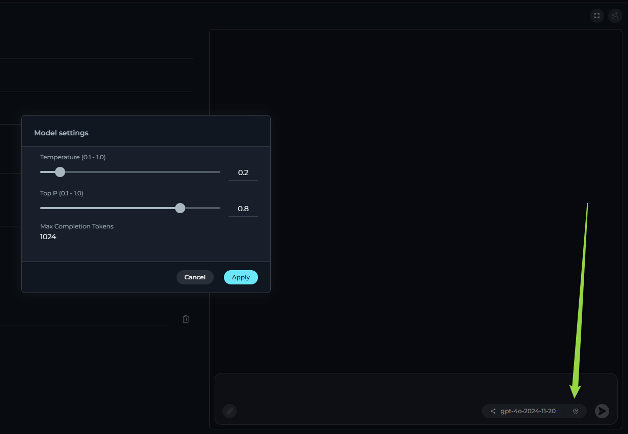 Agents-Model- Settings