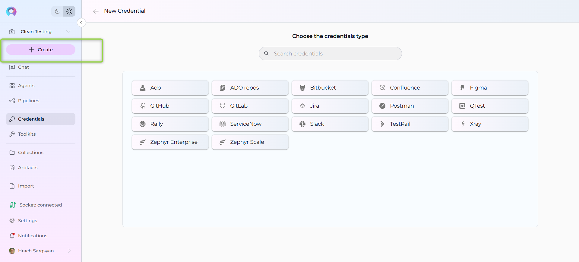 Credentials-Create