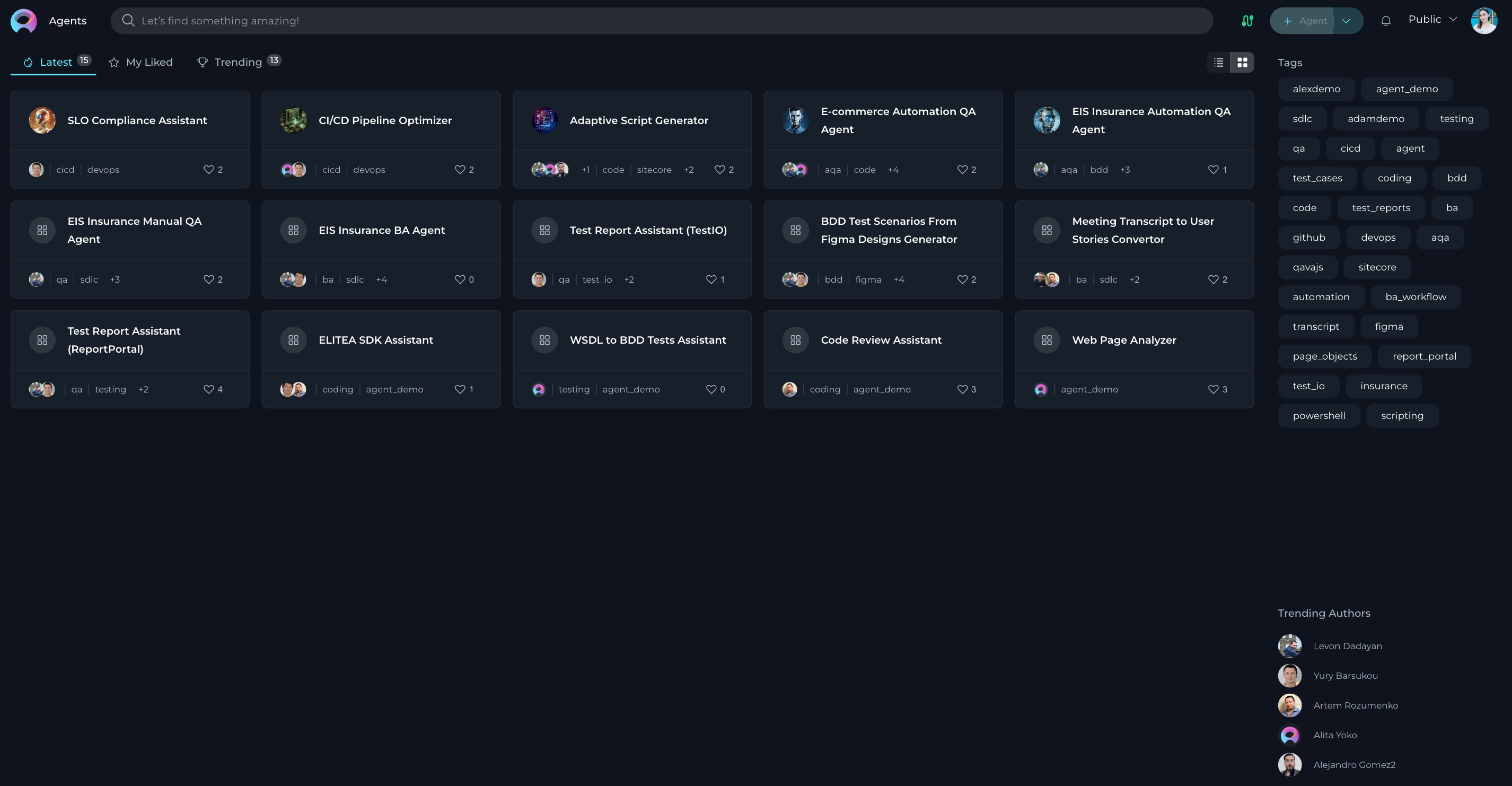 Agents-Menu_Interface